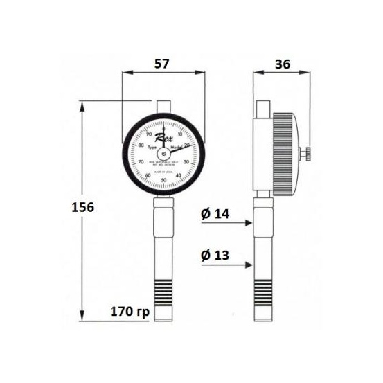 REX 2000 D - твердомер (дюрометр) Шора тип D